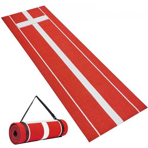 VEVOR Baseball-Schlagmatte 305x92cm, lichtechter Rasen & rutschfeste Schaumrückseite, tragbare Softballmatte Pitching Rot, TQD3YC10YCBDXZCGG001V0