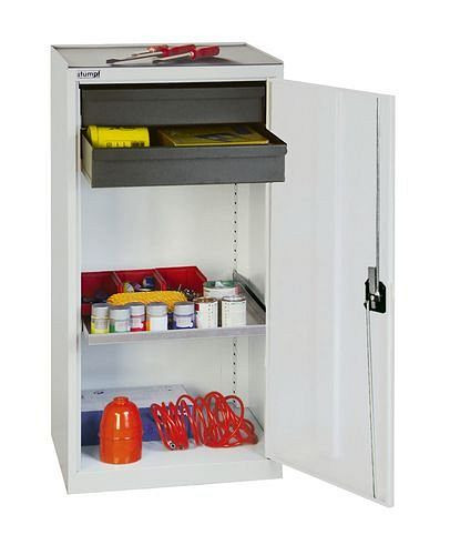 stumpf Werkzeug- und Materialschrank Professional 3000, 2 Schubladen hoch und niedrig, 1 Wannenboden, grau, 251822