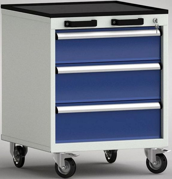 KLW Standard-Werkzeugwagen - 572 x 655 x 750 mm B x T x H mit 4-seitigem Abrollrand, 150EA/175EA/175EA, FEA0600-03ESV-001