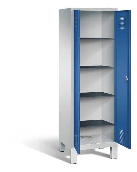 C+P Wäsche-Spind Evolo, H1850xB610xT500mm, Farbe: Lichtgrau / Enzianblau, 48212-20b S10062