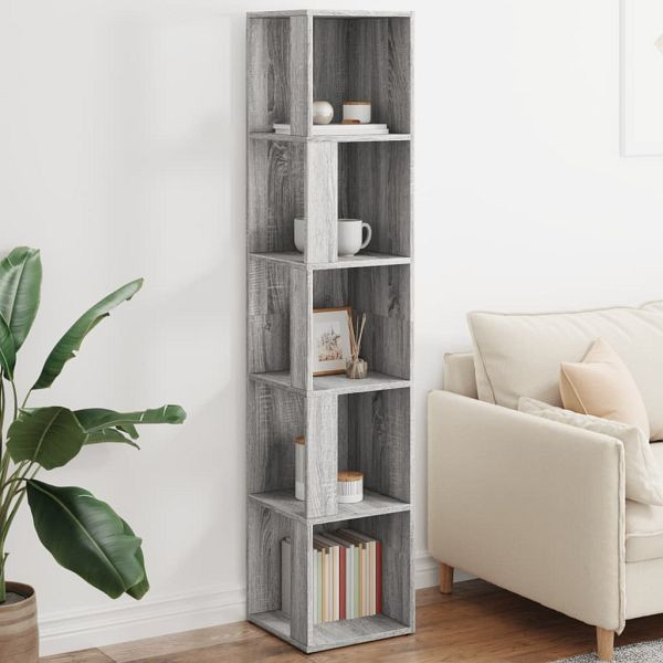 vidaXL Eckregal Grau Sonoma 33x33x164,5 cm Holzwerkstoff, 816027