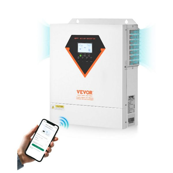VEVOR Hybrid Solarwechselrichter 3500W 220/230V WiFi Eingebauter 100A MPPT Controller, LWGPNKYTJ230DIY24V7