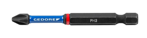 GEDORE 666 TR70 PH1-02 Torsions-Bit-Satz Kreuzschlitz PH 1, Länge 70 mm, VE: 2 Stück, 3517616