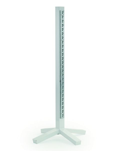 Growi Aluminium-Sprungständer, mit Hindernisschiene, Höhe 163 cm, weiß beschichtet, 10094500