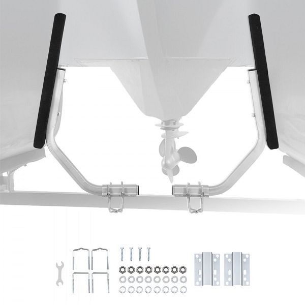 VEVOR Bootsanhängerführungen, 0-3 cm Breite, Stahl mit Stützplatten, für Pontonanhänger (L-Träger/Kasten/C-Profil), CTCDGCX24INCCMOSA001V0