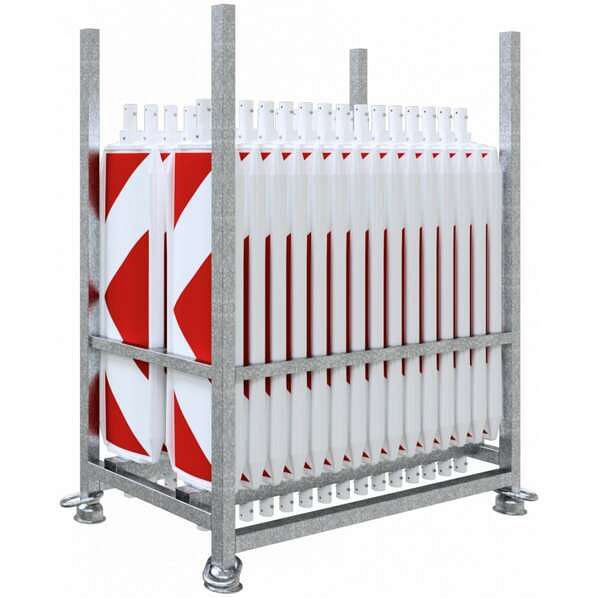 Schake Baken SET 1 bestehend aus: 1x Lager- und Transportpalette,30x BASt Wendebake Foile Typ RA2/B, einseitig rechts-/ linksweisend, 36NOXP2E-5-SET