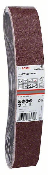 Bosch 10-teiliges X440 Schleifbandset. Für Bandschleifer, 50 x 686 mm, 60 K, 2608621079