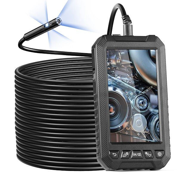 VEVOR Endoskopkamera Inspektionskamera 1080P Rohrkamera 15m Kabel 5" Display, FXKQXNKJDPM54DN8QV9