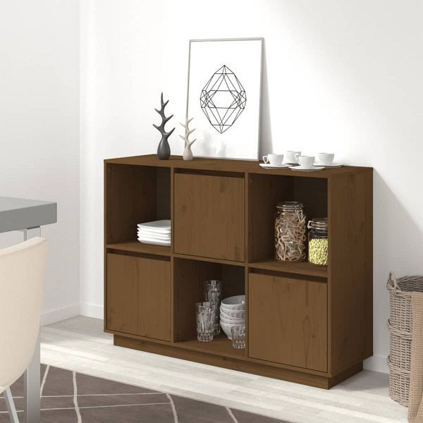 vidaXL Sideboard Honigbraun 110,5x35x80 cm Massivholz Kiefer, 814357