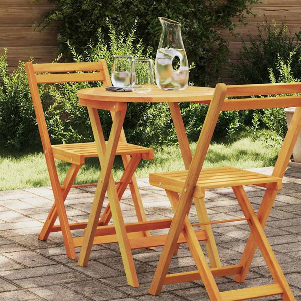 vidaXL Gartentisch Natur 60 x 60 x 72 cm Massivholz Akazie, 4105491