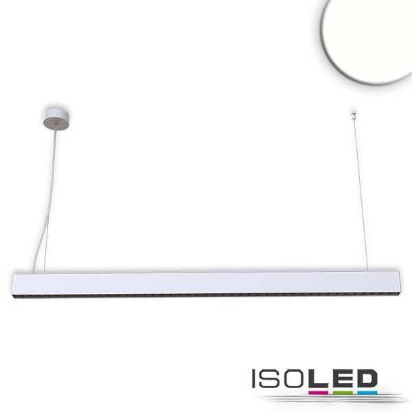 ISOLED LED Hängeleuchte Raster Up+Down, 25+25W, anreihbar, UGR<6, silber, 4000K, 1-10V dimmbar, 113891