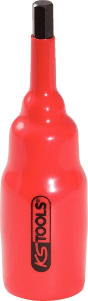 KS Tools 1/2" Bit-Stecknuss mit Schutzisolierung für Innensechskant-Schrauben, 14mm, 95mm lang, 117.1157