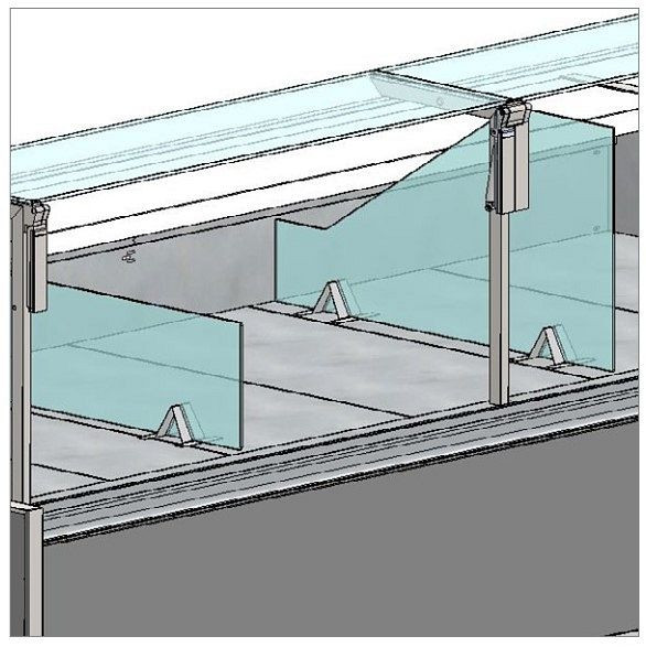 NordCap Warentrenner, hoch, abnehmbar, Serie ENIXE, 489900038