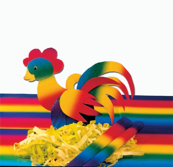 Werola Krepppapier - 50 x 250 cm, regenbogenfarbig sortiert, VE: 2,5 m, 1650
