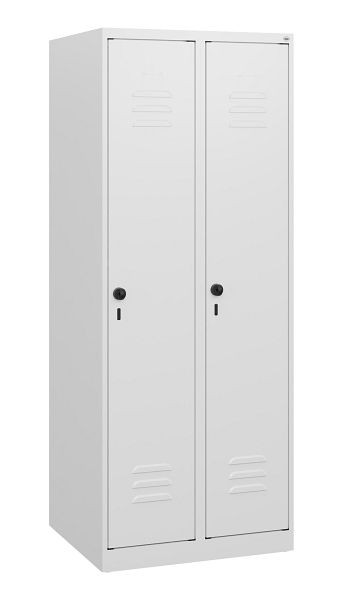 C+P Umkleidespind Classic PLUS, 2 Abteile, 1530x600x500mm, 9016/9016, Drehriegel, 0800005-20 S10022
