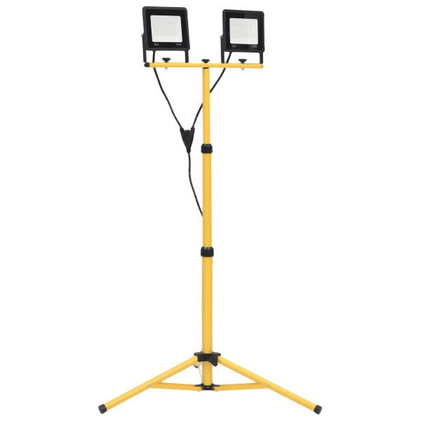 vidaXL LED-Fluter mit Stativ 2x50 W Kaltweiß, 149661, 8720286342909