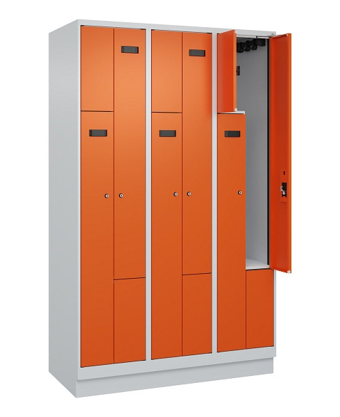 C+P Z-Spind Evolo PLUS, Sockel, 6 Fächer, 1950x1200x500mm, 7035/2004, Zylinderschloss, 049023-326 S10029
