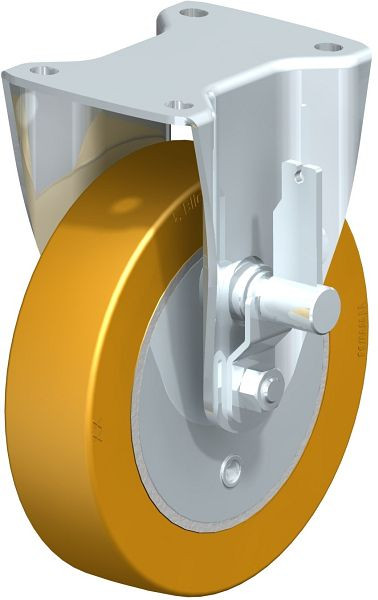 Blickle BH-GTH 200K-TB Bockrolle mit Trommelbremse, Blickle Extrathane®, Hellbraun, 762321