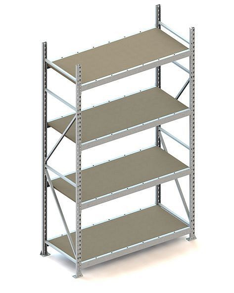 Meta MINI-RACK GR 2500x1400x650 mm, verzinkt, mit Spanplatten, Bodenanzahl: 4, 20051272