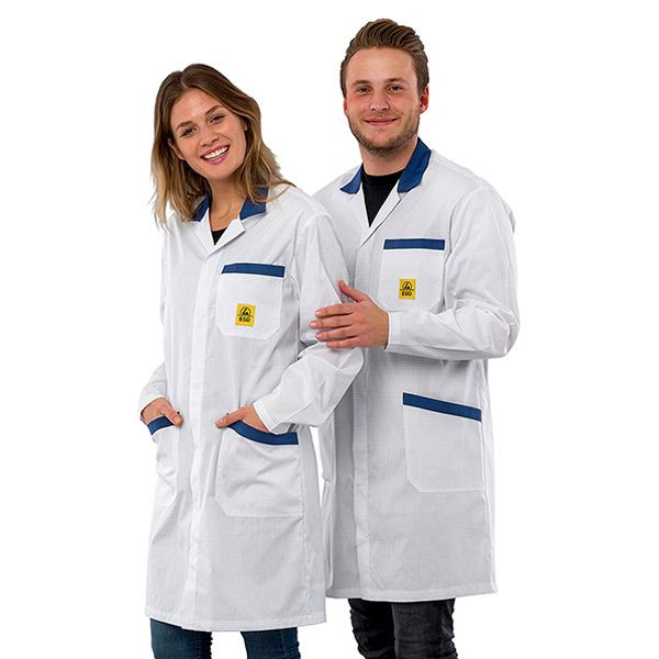 SafeGuard ESD-Arbeitsmantel "Pro-Line", weiß/blau, Größe 3XL, DSWL42418