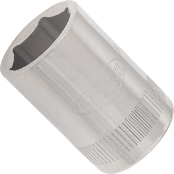 VIGOR Steckschlüsseleinsatz, Vierkant hohl 10 mm (3/8 Zoll), Außen-Sechskant Profil, 12 mm, V2272N