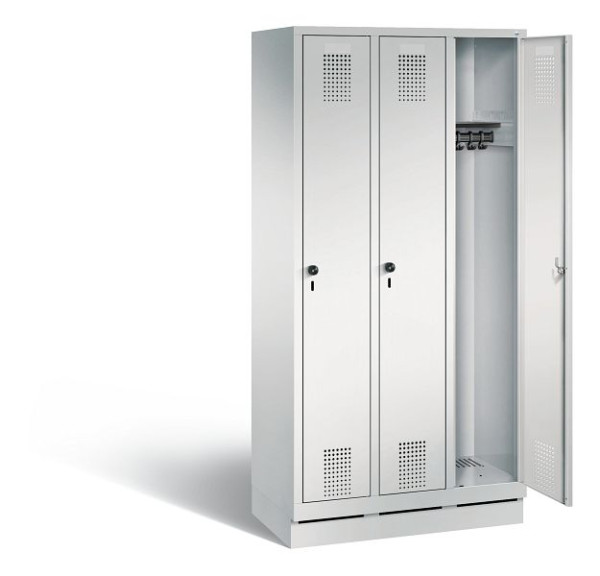 C+P Garderobenschrank Evolo, H1800xB900xT500mm, Farbe: Lichtgrau, 48020-30 S10002