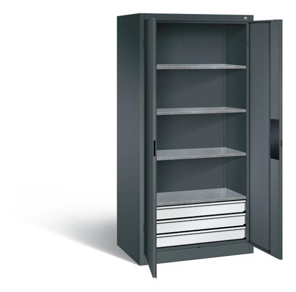 C+P Werkzeugschrank Acurado, H1950xB930xT600mm, Farbe: Anthrazitgrau, Muldengriff, 8922-523 S10128
