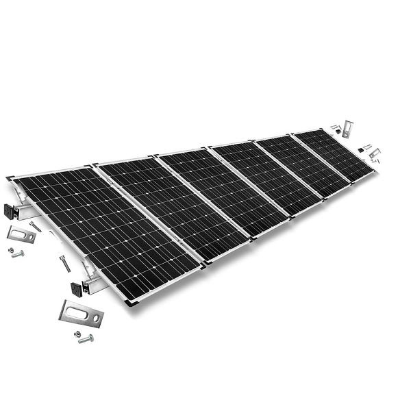 Offgridtec Befestigungskit mit Stockschrauben für Schrägdachmontage 6 Solarpanels Rahmenhöhe 40mm, 8-01-013765-018