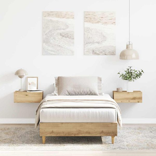 vidaXL Bettgestell ohne Matratze Artisan-Eiche 100x200cm Holzwerkstoff, 861047