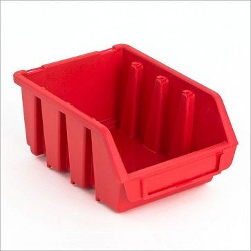 ADB Sichtlagerkasten Größe 2, Maß BxTxH: 116x161x75 mm, Farbe: Rot, 23393