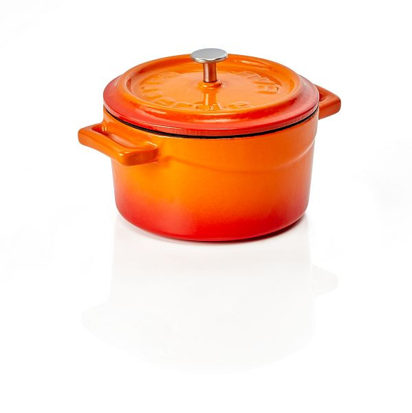 WAS Cocotte Durchmesser oben: 11 cm, Farbe: orange, 363001010