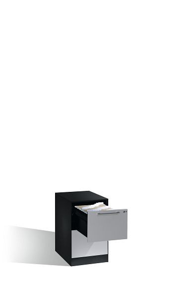 C+P Hängeregistraturschrank Asisto, H710xB440xT600mm, Farbe: Schwarzgrau, Bügelgriff, 146275-211 S10063