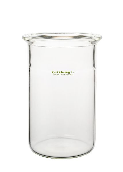 Rettberg Reaktionsgefäß, 6000 ml, Flansch DN 150, mit Nut, zylindrisch, Boden flach, Borosilikatglas 3.3, 134210276