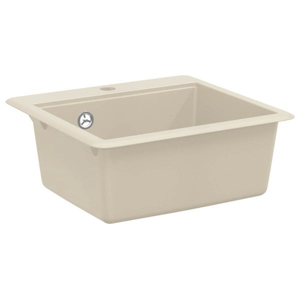 vidaXL Waschbecken Beige 470 x 440 mm Granit, 42028406