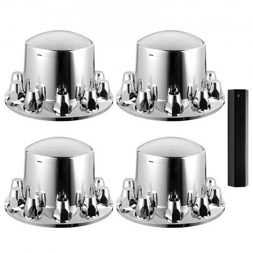 VEVOR 4-tlg. Radkappen-Set für Hinterachse, gewölbte Achsabdeckung, ABS, silber, für Sattelschlepper, BKCZGTJYDX4RXS3ULV0