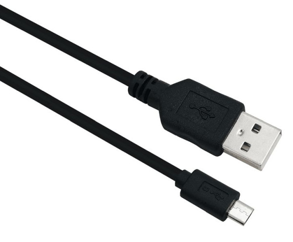 Helos Anschlusskabel, USB 2.0 A Stecker/Micro-B Stecker, 3,0m, schwarz, 288319