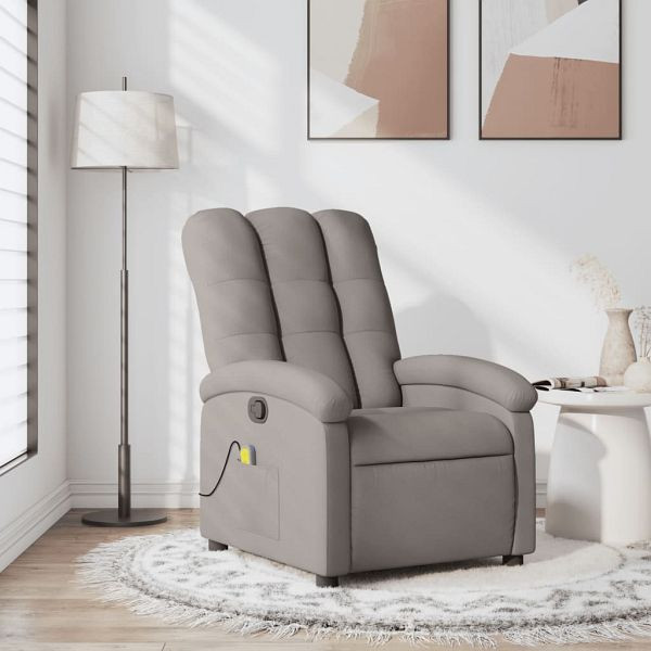 vidaXL Massagesessel Taupe Stoff, Füllmaterial: Schaumstoff, PP-Faser, 371747