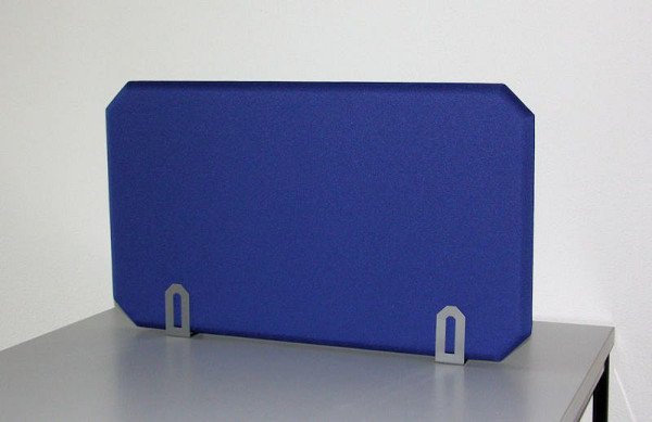 Oktagon Aufsatzelement / Tischtrennwand 435/1600 blau, O 1645.BLAU