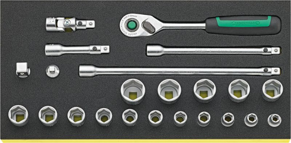 STAHLWILLE Werkzeug-Sortiment Nr.TCS 3/8 ZOLL 456/16/7 QR 1/3-Teilung 23-teilig, 96830370
