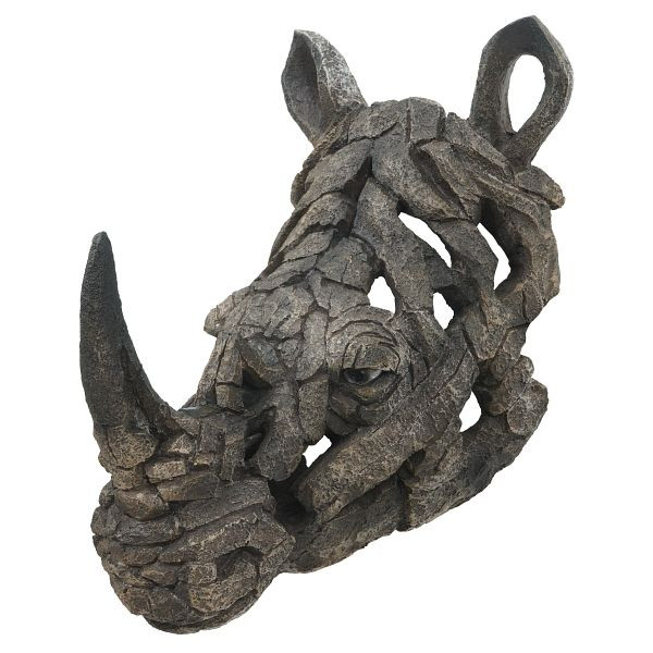 Mendler Deko Schädel HWC-H41, Wanddeko Kopf Trophäe, Polyresin Indoor Outdoor, Nashornkopf 26cm, 73394