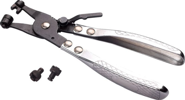 Kunzer Federbandschellenzange gerade mit Wechselköpfen, drehbar, 7FBSZ05