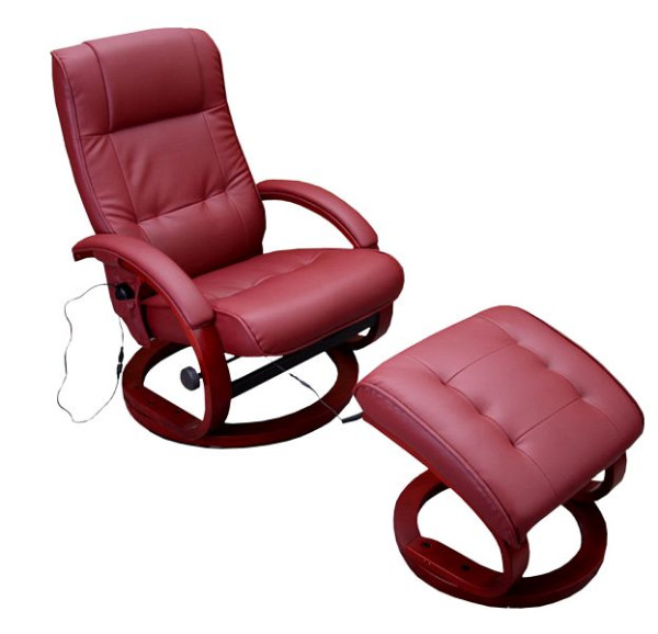 Mendler Massage-Fernsehsessel Pescatori II, Relaxsessel Massagesessel, Massagefunktion, bordeaux, 14025