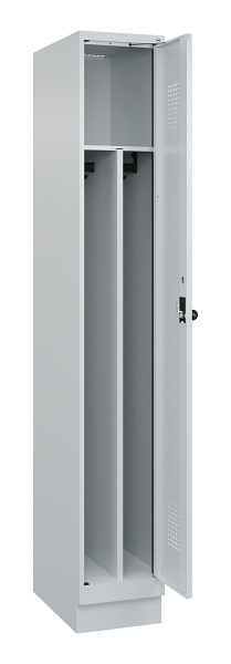 C+P Spind Evolo PLUS, mit Sockel, 1 Abteil, 1950x300x500mm, 7035/7035, Verschluss Drehriegel, 049020-10F S10013