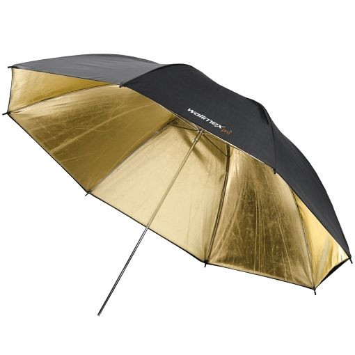 Walimex pro Reflexschirm schwarz/gold 2-lagig, 109cm, 1017663