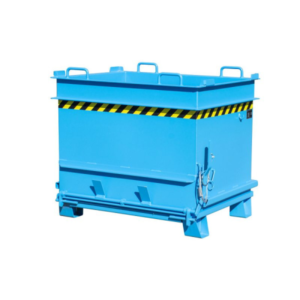 STEIN HGS Baustoffcontainer BC, mit Steinklammer-Entriegelung und Bodenentleerung, RAL 5012 lichtblau, Höhe 1160 mm, lackiert, 79395.0001