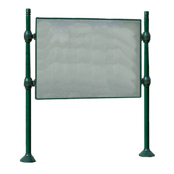 Stein HGS Infotafel -Trend-, Mit Titelleiste/2700 mm, 1225 x 1670 mm, RAL 6005 moosgrün, 22500-04
