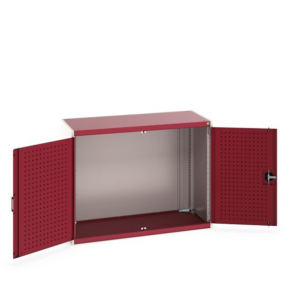 bott cubio Flügeltürschrank, BxTxH: 1300x650x1000mm, RAL 7035/3004, Purpurrot, 40022013.24V