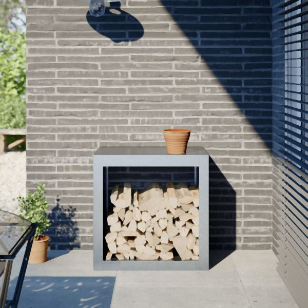 vidaXL Brennholzregal 60x40x60 cm Verzinkter Stahl, 851008