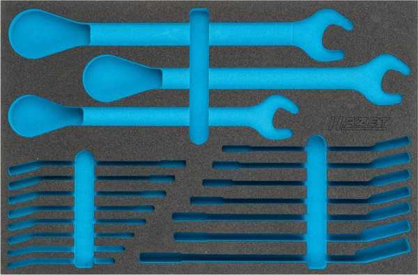 Hazet 2-Komponenten Weichschaum-Einlage, für 163-366/18, Abmessungen / Länge: 519 mm x 342 mm Ordnungssystem Größe: 3/3 (519 x 342 mm), 163-366L