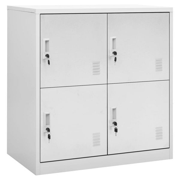 vidaXL Schließfachschrank Hellgrau 90x45x92,5 cm Stahl, 336432